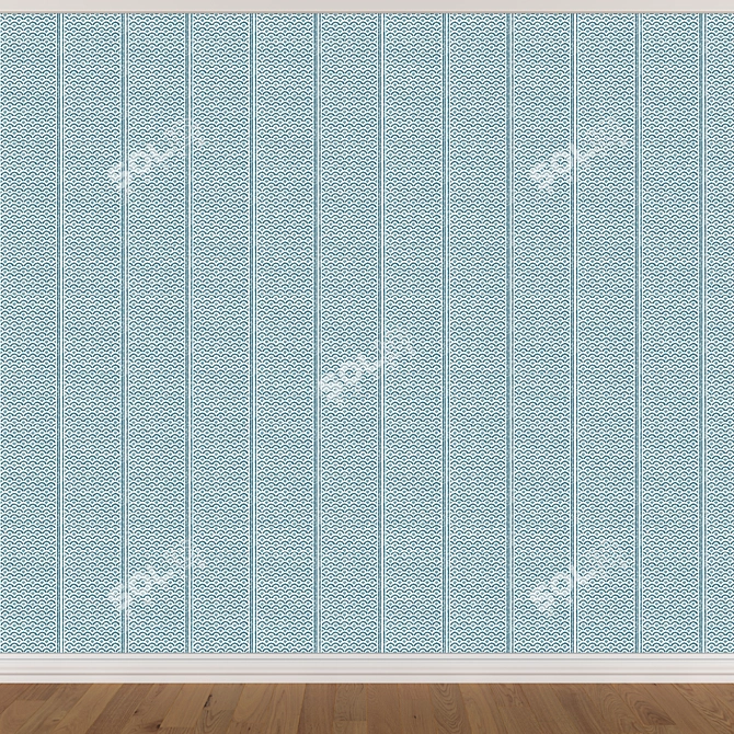 Seamless Wallpaper Set: 3 Colors 3D model image 2