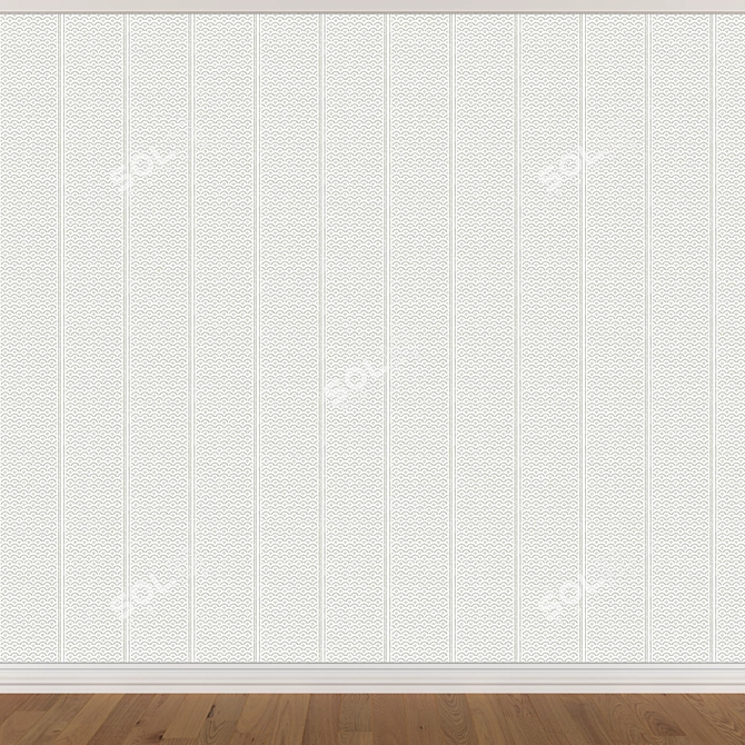 Seamless Wallpaper Set 887 (3 Colors) 3D model image 2