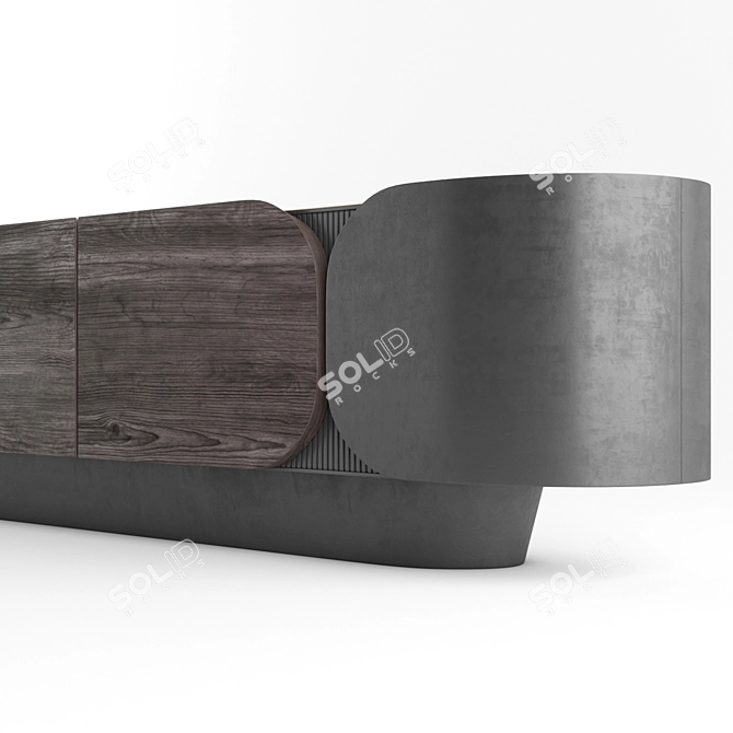 Minimalist Modern Bojy Low Console 3D model image 5