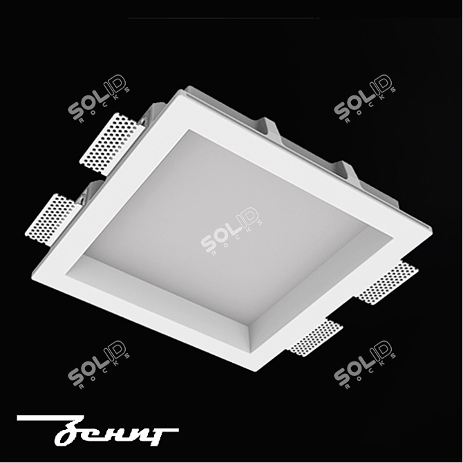 Zenit STP Recessed Gypsum Luminaire 3D model image 1