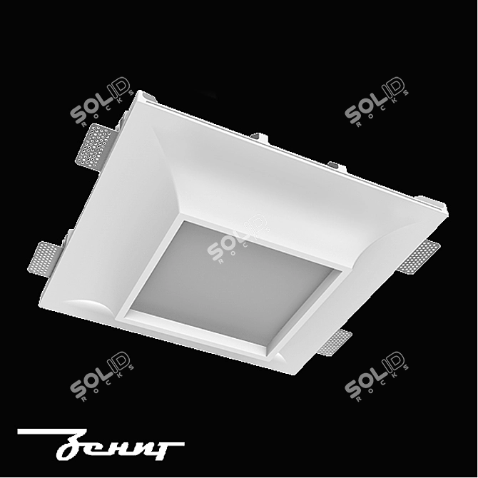 Zenit STP Gypsum Recessed Light 3D model image 1