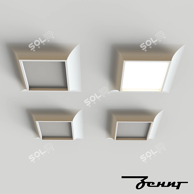 Zenit STP Gypsum Recessed Light 3D model image 3