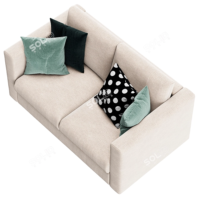 Modern Comfort: Ikea Finnala 2-Seater Sofa 3D model image 3