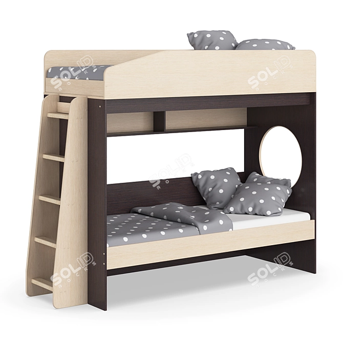 Legenda K10 + LP09: Stylish Modular Kids Bed 3D model image 1