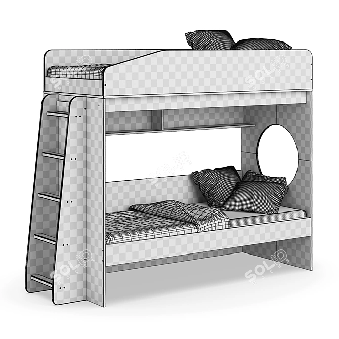 Legenda K10 + LP09: Stylish Modular Kids Bed 3D model image 5