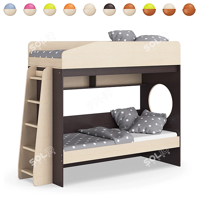 Legenda K10 + LP09: Stylish Modular Kids Bed 3D model image 6