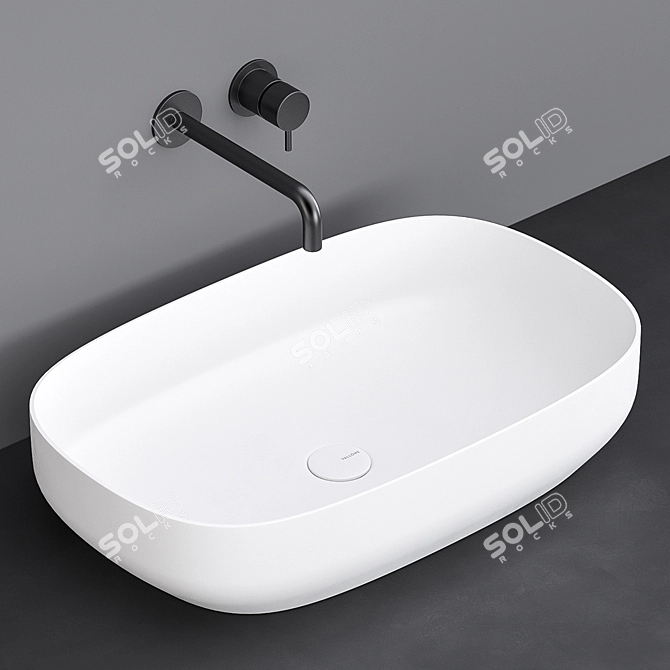 Modern Sink Set: VALLONE PEYTO I & Nero 05 3D model image 1