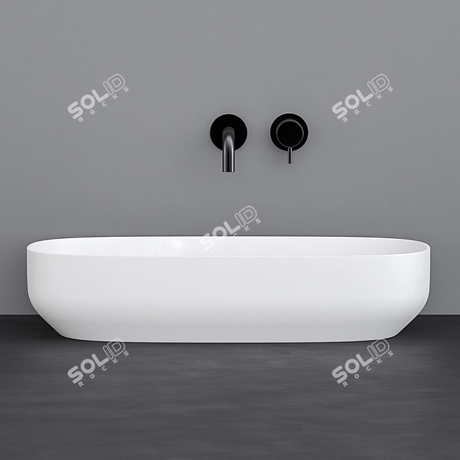 Modern Sink Set: VALLONE PEYTO I & Nero 05 3D model image 3