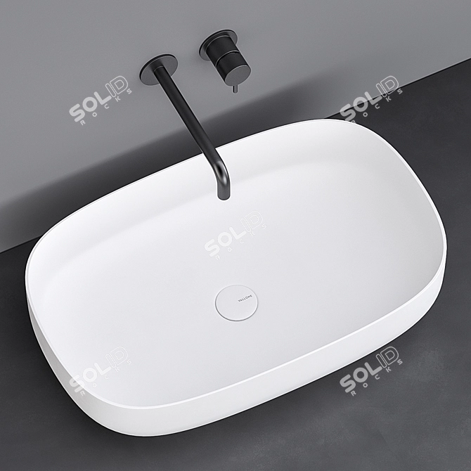 Modern Sink Set: VALLONE PEYTO I & Nero 05 3D model image 4