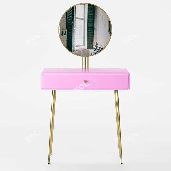 Elegant Dressing Table Tocador 3D model image 3