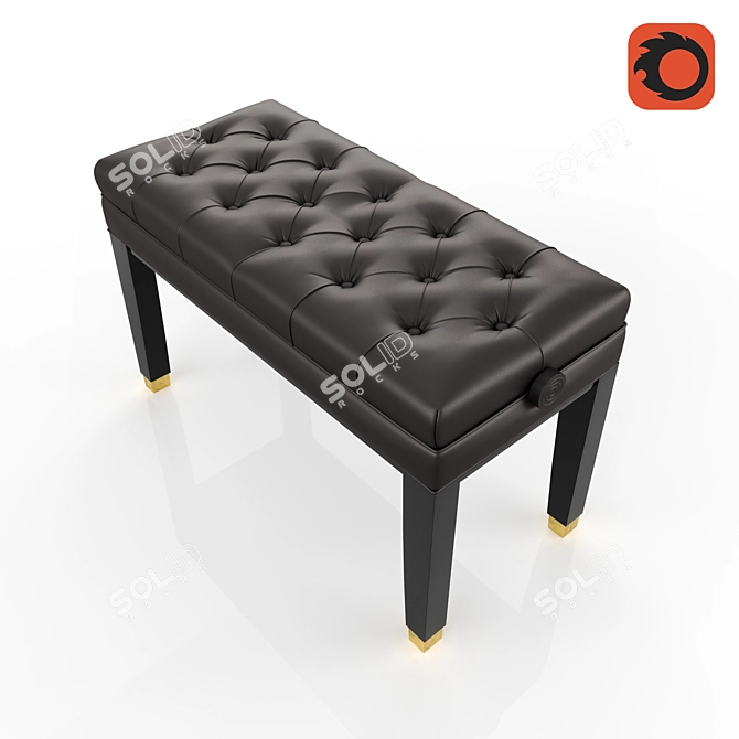 Elegant Piano Seat: Timeless Classic 3D model image 1