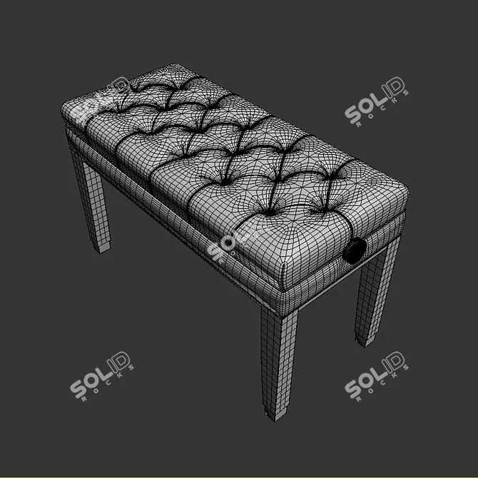 Elegant Piano Seat: Timeless Classic 3D model image 5