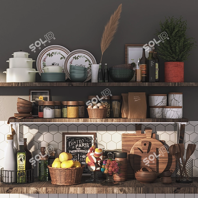 2015 Kitchen Accessories Set 3D model image 1