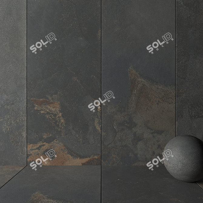 Kayah Rust Stone Wall Tiles 3D model image 2