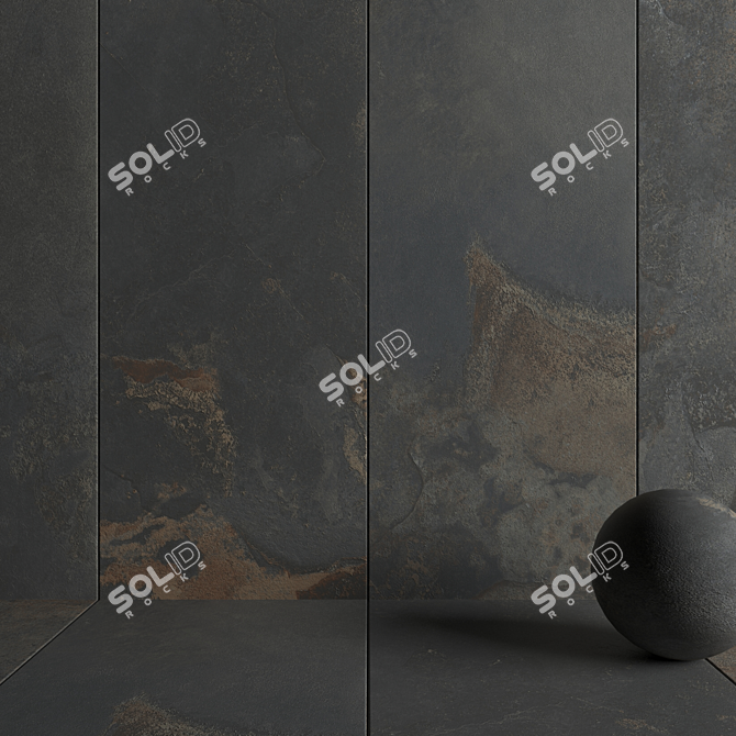 Kayah Rust Stone Wall Tiles 3D model image 3