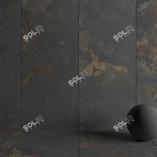 Rustic Stone Wall Tiles: Kayah Collection 3D model image 3