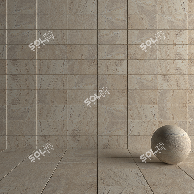 Antico Sand Stone Wall Tiles 3D model image 4