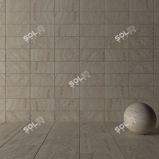 Antico Sand Stone Wall Tiles 3D model image 3