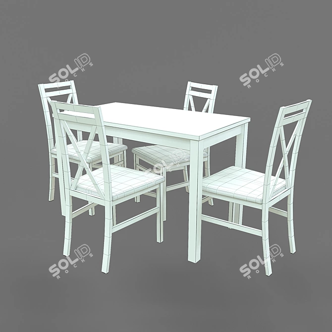 Halmar KSAWERY Table with DARIUSZ Chair Set 3D model image 10