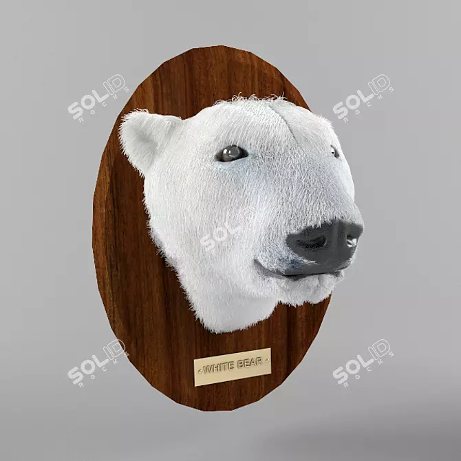 Arctic Beauty Sculpted Polar Bear 3D model image 1