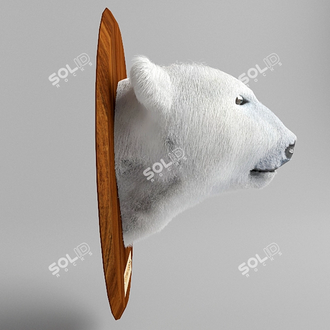 Arctic Beauty Sculpted Polar Bear 3D model image 2