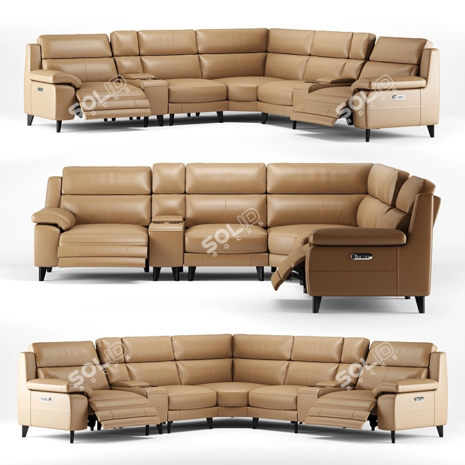 Boulevard Plush Modular Sofa 3D model image 1