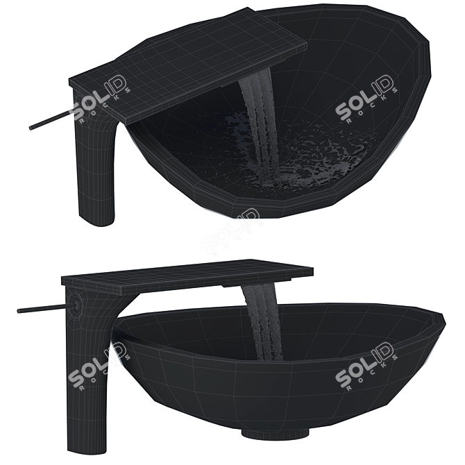 Axor Massaud Faucet + Wash Bowl Set 3D model image 3