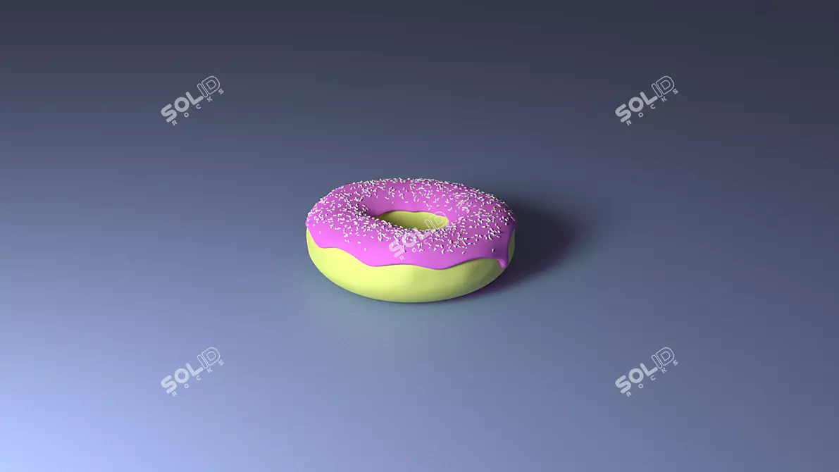 Delicious Donut - Irresistible Treat 3D model image 1