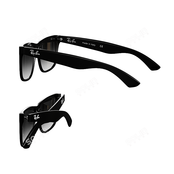 Classic Style RayBan Sunglasses 3D model image 3