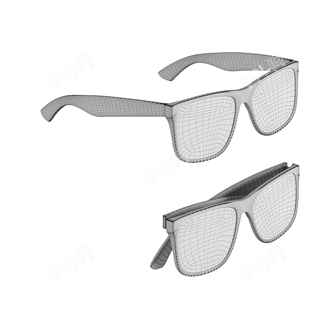 Classic Style RayBan Sunglasses 3D model image 5