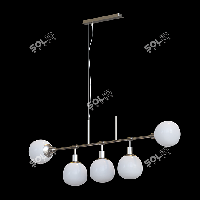 Saina Long Glass Pendant Lamp 3D model image 2