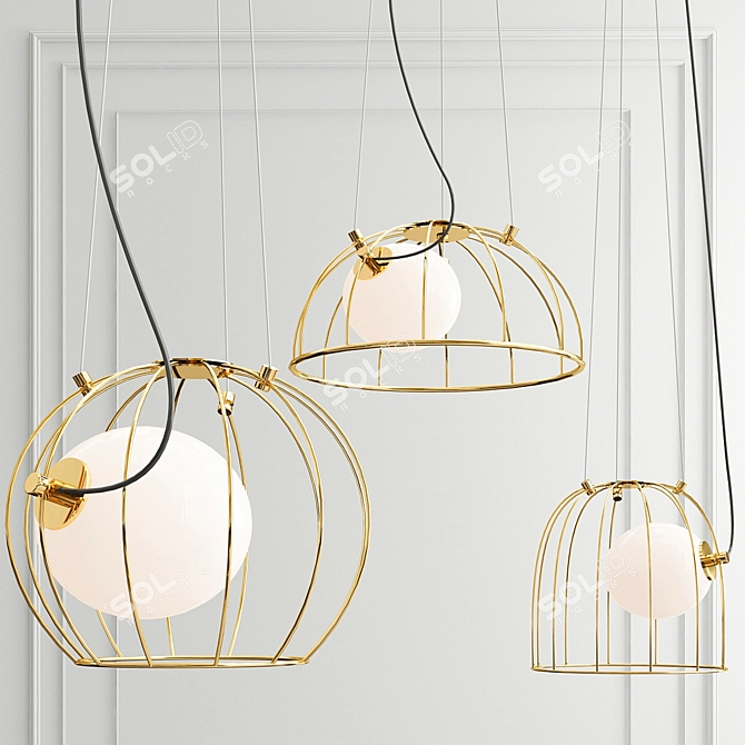 Minimalist Design Lamps Hunt 3D model image 1