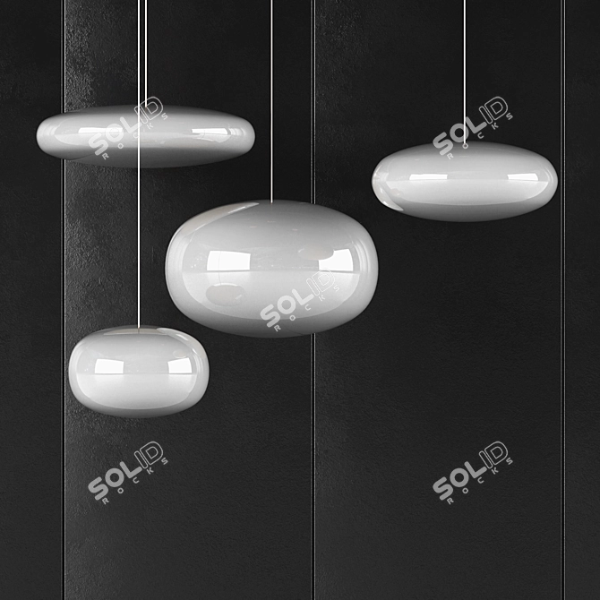 Spherical Pendant Light Set 3D model image 2