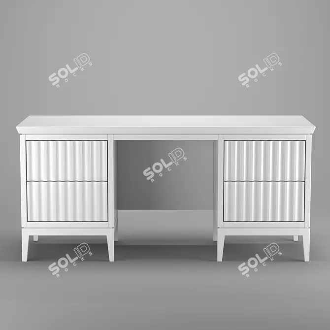 Modern Minimalist Writing Desk 3D model image 1