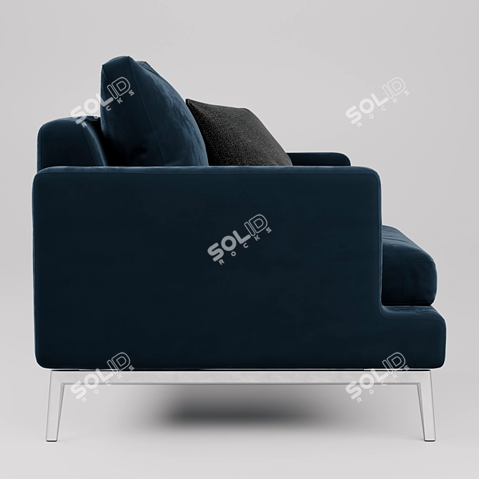 Modern Larsen Armchair with Realistic Details 3D model image 2