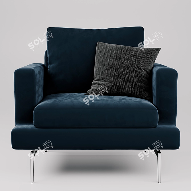 Modern Larsen Armchair with Realistic Details 3D model image 3