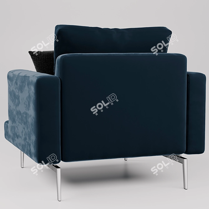 Modern Larsen Armchair with Realistic Details 3D model image 4