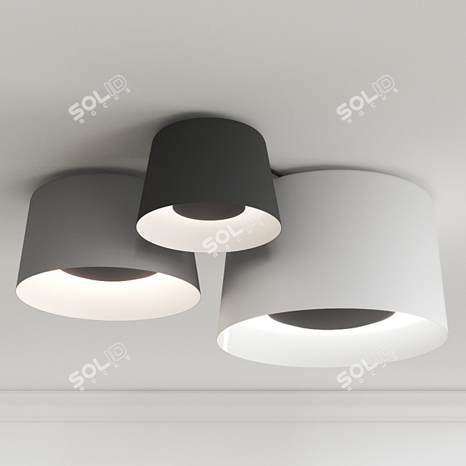 Streamlined Tube 6115 Ceiling Lamp 3D model image 2