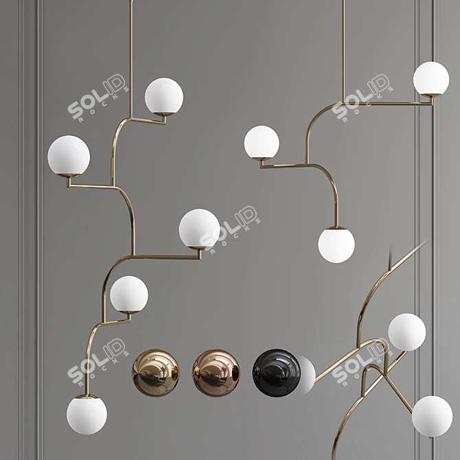 Modern Hanging Chandelier: MOBIL 2013 3D model image 1