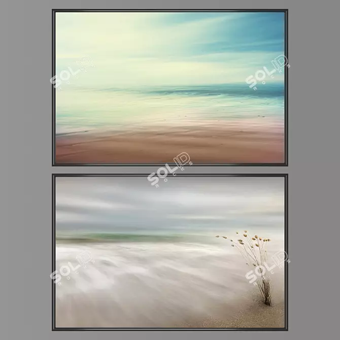 Elegant Wall Art Set 1383 3D model image 1