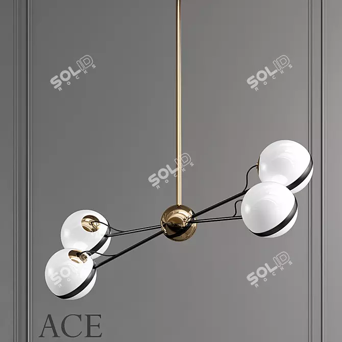 Troy Lighting ACE Chandelier 3D model image 1