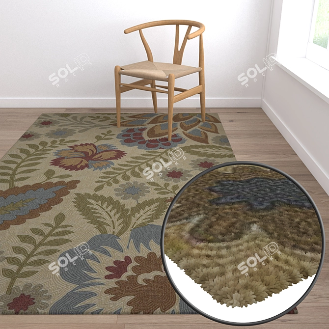  Luxe Home Carpets Set 3D model image 5