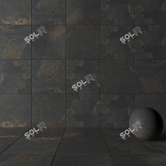 Kayah Rust Stone Wall Tiles 3D model image 3