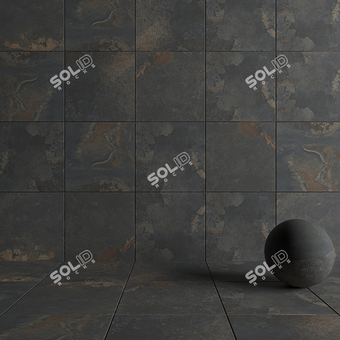 Kayah Rust Stone Wall Tiles 3D model image 4