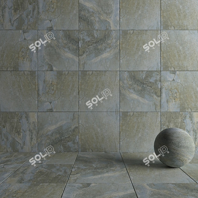 Key Stone Blue Stone Wall Tiles 3D model image 4