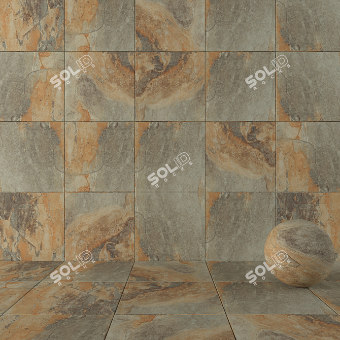  Key Stone Green Wall Tiles 3D model image 1