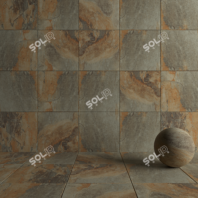  Key Stone Green Wall Tiles 3D model image 4