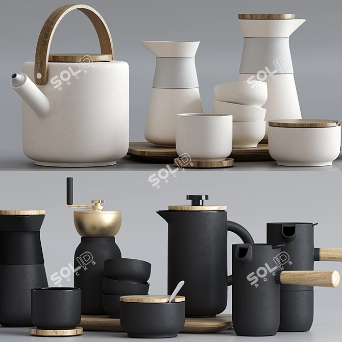 Elegant Stelton Kitchen Set 3D model image 2