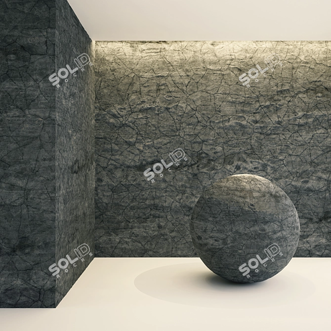 Midnight Obsidian VRay Rock 3D model image 2