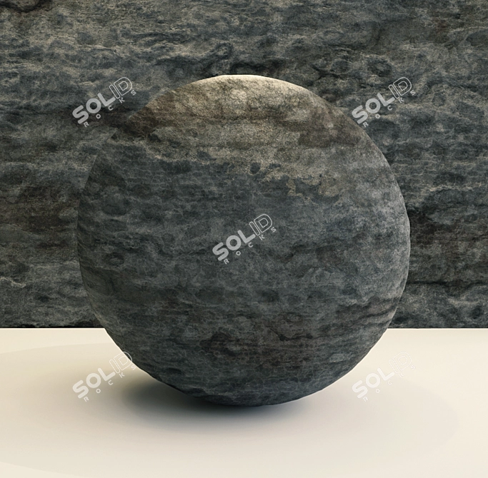  Midnight Obsidian Rock: VRAY PBR Material 3D model image 4